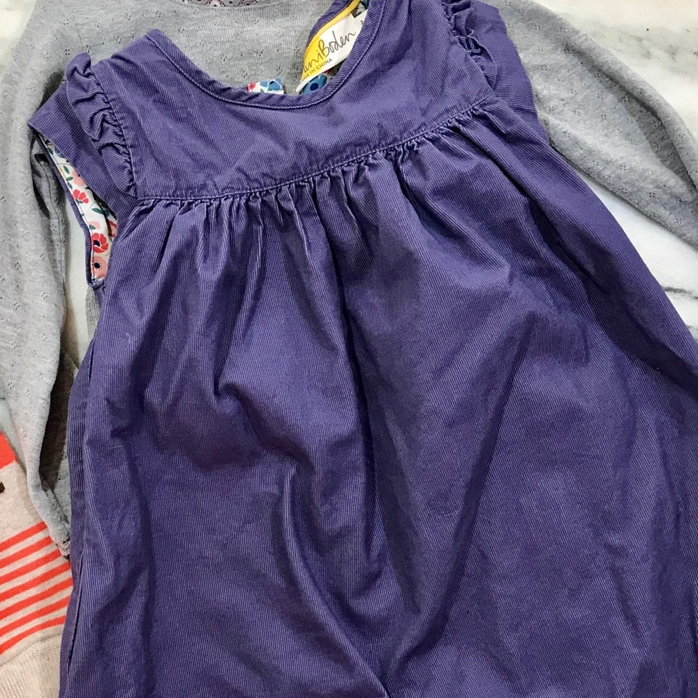 Mini boden plum corduroy dress